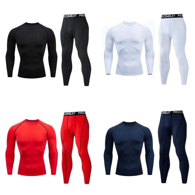 Vannity Men 2pcs Men's Compression Sportswear Suit