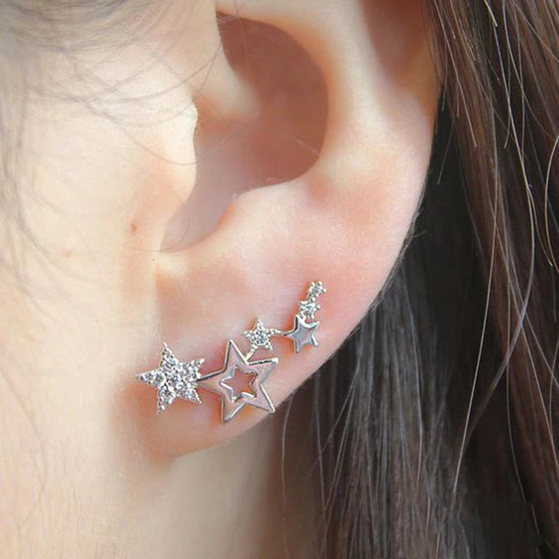 Eternally Yours Geometric Crystal Stud Earrings