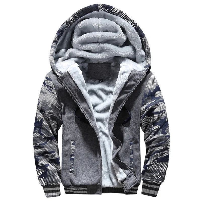 Vannity Men's Camouflage Fleece Winter Jacket