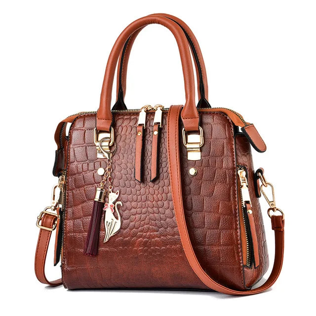 Vannity Luxury PU Leather Crocodile Pattern Shoulder/Handbag by Yogodlns