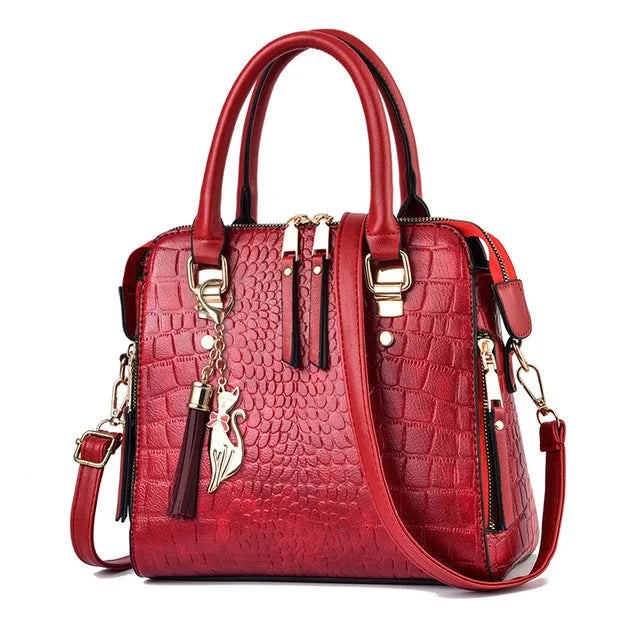 Vannity Luxury PU Leather Crocodile Pattern Shoulder/Handbag by Yogodlns