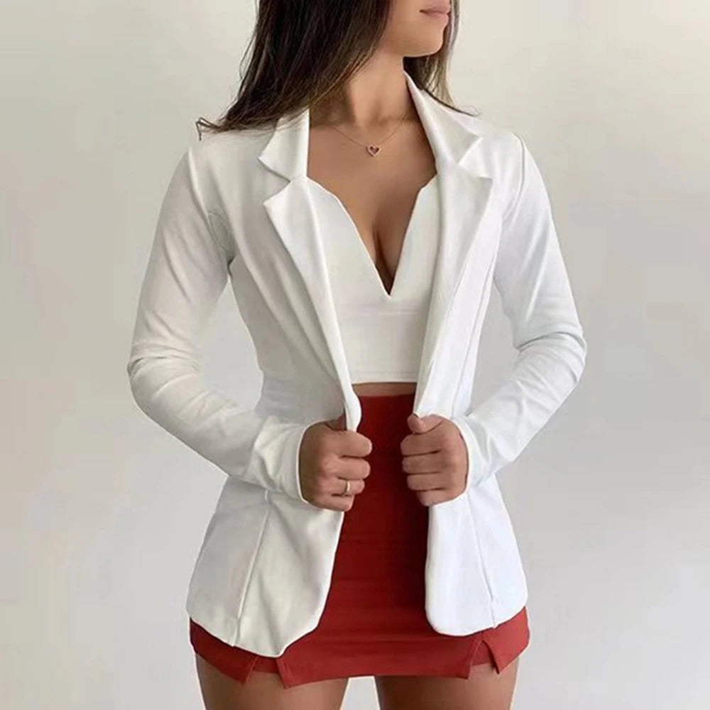 Vannity Stylish Women's Slim-Fit Knit Sports Jacket with Button Closure