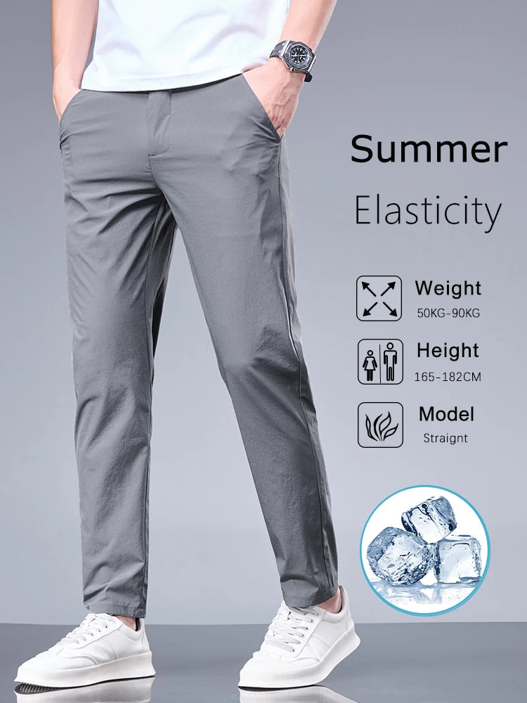 Vannity Men's Ice Silk Business Pants