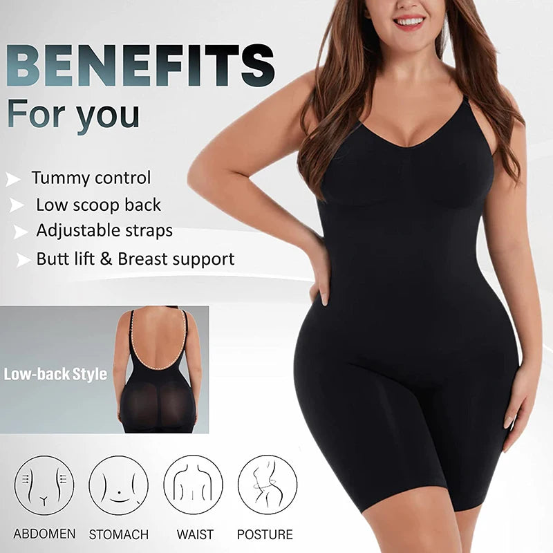 Pure Vannity Wire-Free Spandex Bodysuit Shapewear – Medium Control Knit Design