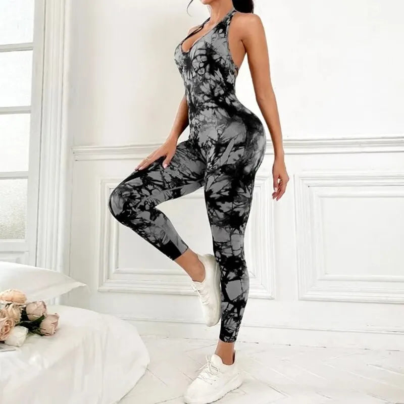 Grace In Motion Seamless Cross-Back Activewear Jumpsuit