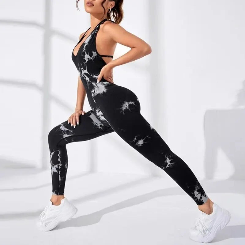 Grace In Motion Seamless Cross-Back Activewear Jumpsuit