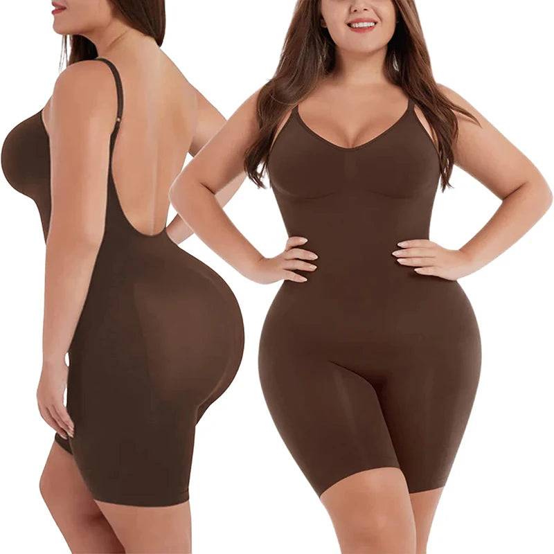 Pure Vannity Wire-Free Spandex Bodysuit Shapewear – Medium Control Knit Design