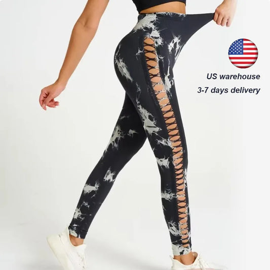 Vannity Stylish Tie Dye Seamless Yoga Pants