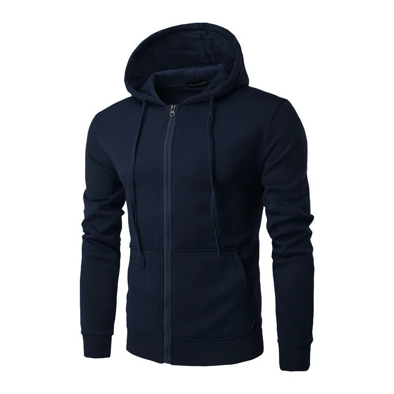 Vannity Men's Slim-Fit Zipper Hoodie