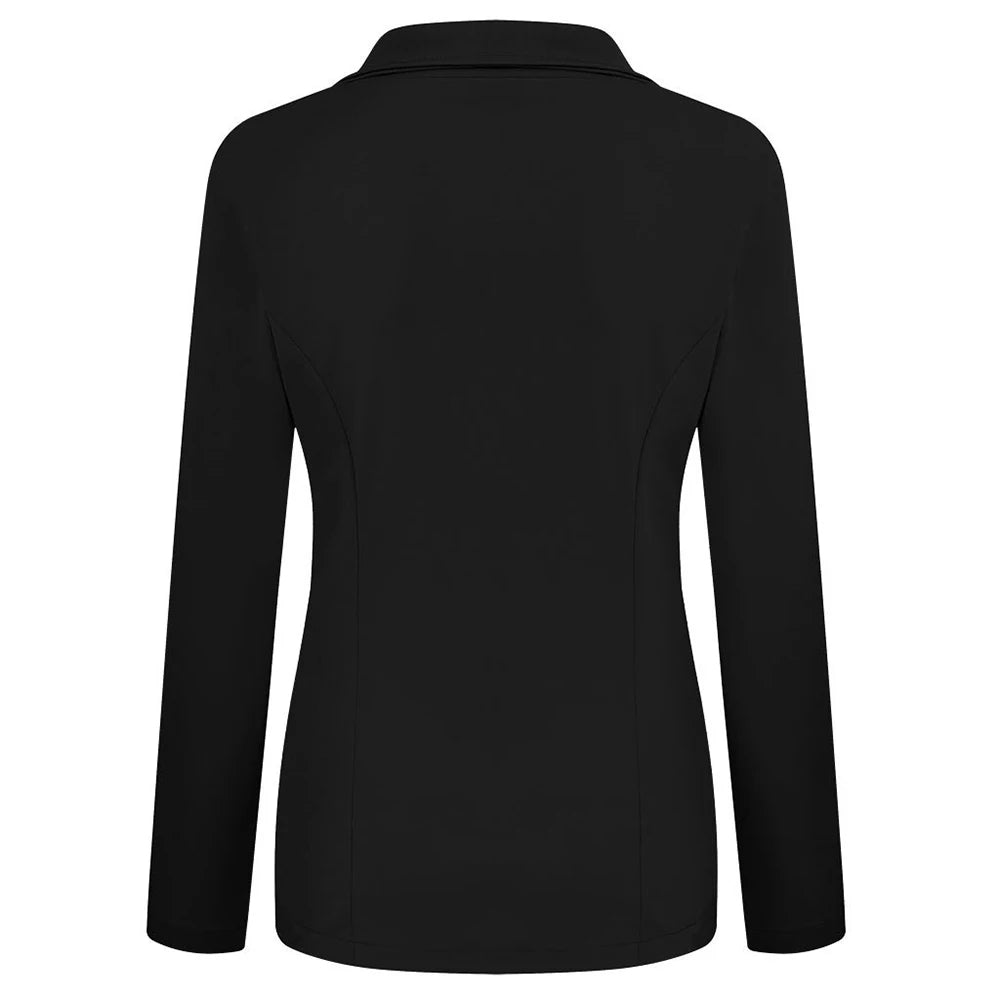 Vannity Stylish Women's Slim-Fit Knit Sports Jacket with Button Closure