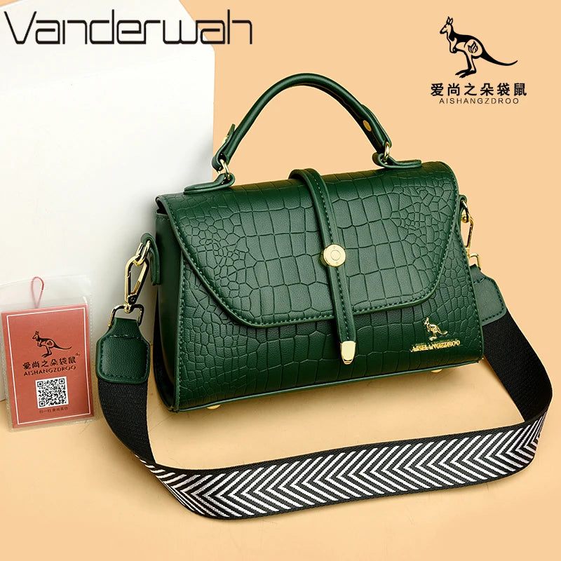 Vannity Luxury Crocodile Leather Crossbody Bag by Vanderwah