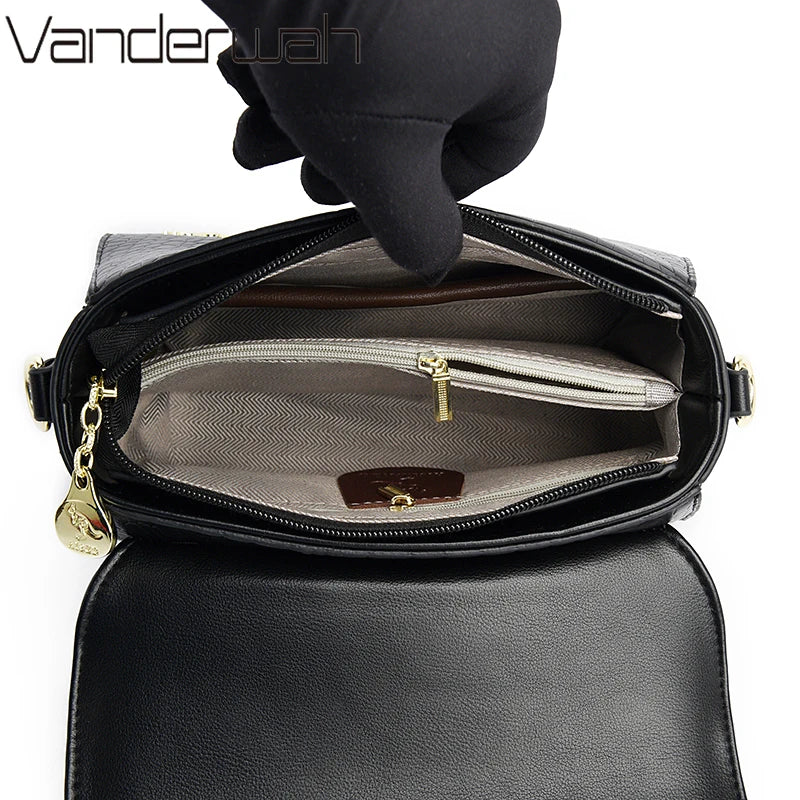 Vannity Luxury Crocodile Leather Crossbody Bag by Vanderwah