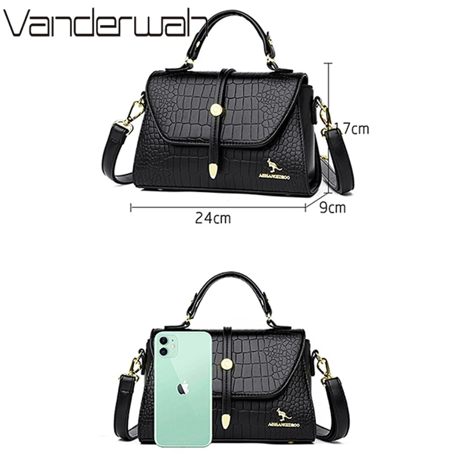 Vannity Luxury Crocodile Leather Crossbody Bag by Vanderwah