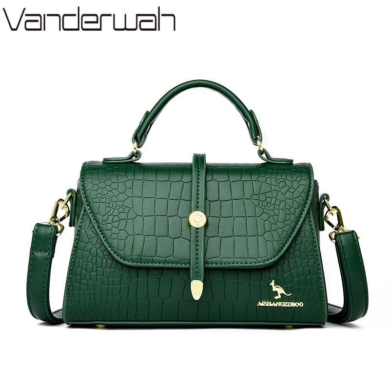 Vannity Luxury Crocodile Leather Crossbody Bag by Vanderwah