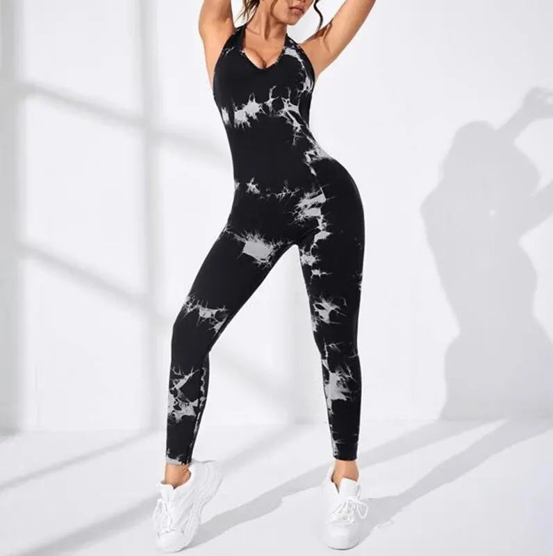 Grace In Motion Seamless Cross-Back Activewear Jumpsuit