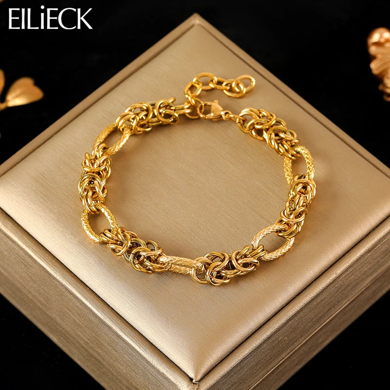 Eternally Yours Trendy Stainless Steel Chain Bracelet by EILIECK