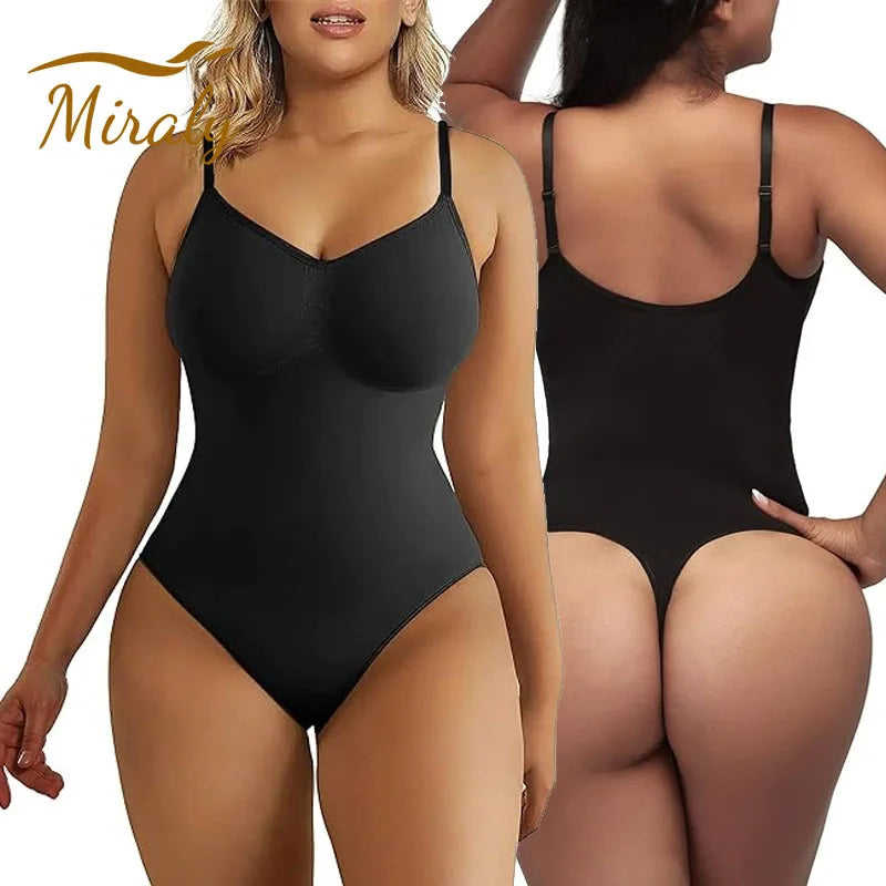 Pure Vannity Sleeveless Thong Tummy Control, Butt Enhancing Bodysuit