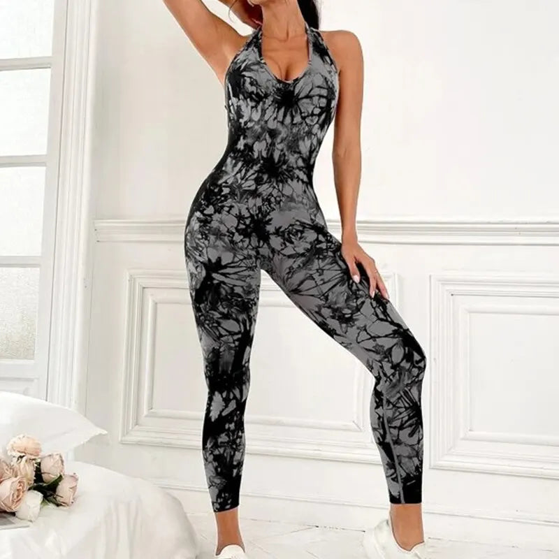 Grace In Motion Seamless Cross-Back Activewear Jumpsuit