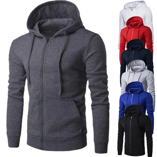 Vannity Men's Slim-Fit Zipper Hoodie