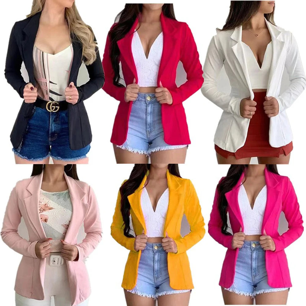 Vannity Stylish Women's Slim-Fit Knit Sports Jacket with Button Closure