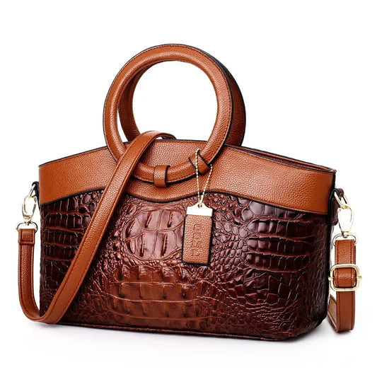 Vannity Designer Crocodile Leather Handbag