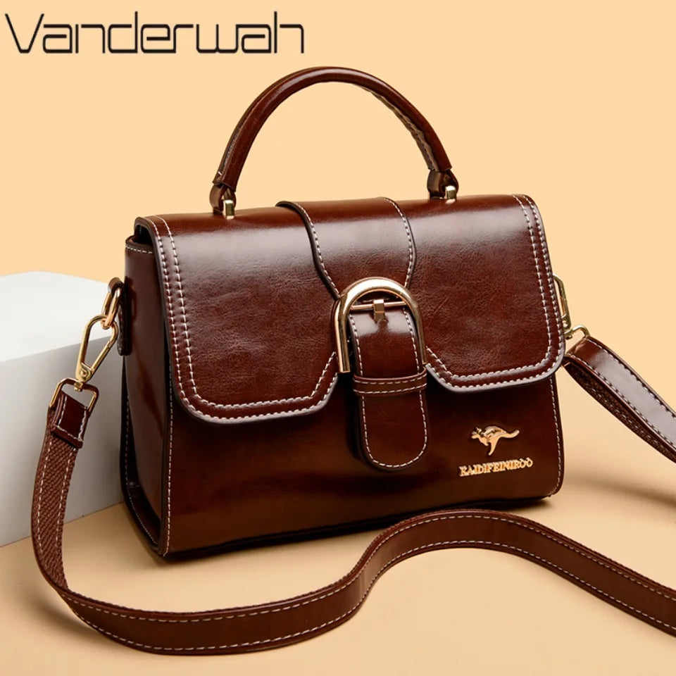 Vannity Women's Soft PU Leather Top-Handle Satchel – Versatile Casual Handbag